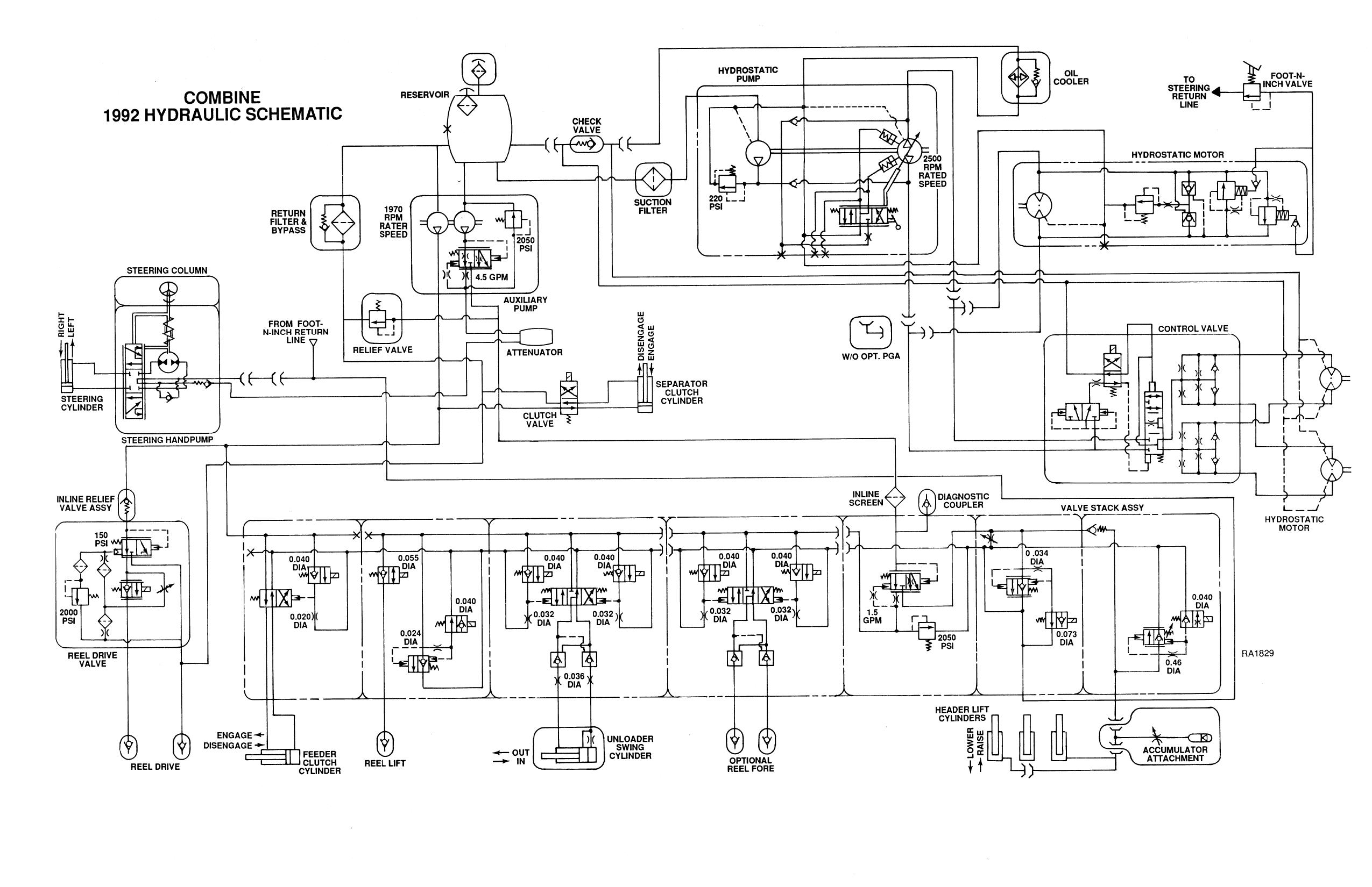 Hydraulic schematics  1688 COMBINE